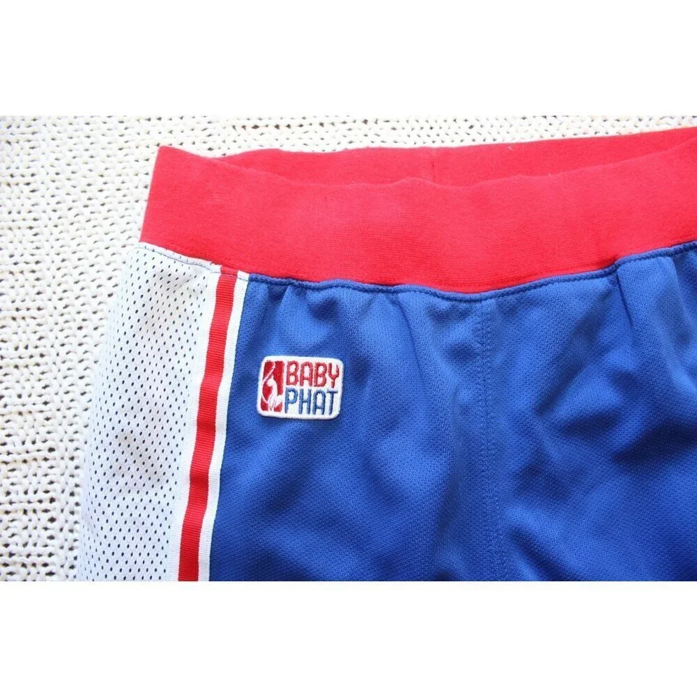 Baby Phat Girls Sweat Pants Size Large/12-14 Pull on Red Blue & white